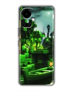 Чехол для TECNO Camon 19 (CI6n) / 19 Pro (CI8n) с картинкой «Minecraft лесной пейзаж» Чехол для TECNO Camon 19 (CI6n) / 19 Pro (CI8n) с картинкой «Minecraft лесной пейзаж»