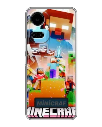 Чехол для TECNO Camon 19 (CI6n) / 19 Pro (CI8n) с картинкой «Minecraft герои игры» Чехол для TECNO Camon 19 (CI6n) / 19 Pro (CI8n) с картинкой «Minecraft герои игры»