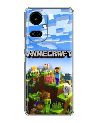 Чехол для TECNO Camon 19 (CI6n) / 19 Pro (CI8n) с картинкой «Minecraft классический мир» Чехол для TECNO Camon 19 (CI6n) / 19 Pro (CI8n) с картинкой «Minecraft классический мир»