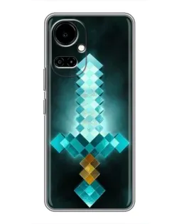 Чехол для TECNO Camon 19 (CI6n) / 19 Pro (CI8n) с картинкой «Алмазный меч неон»