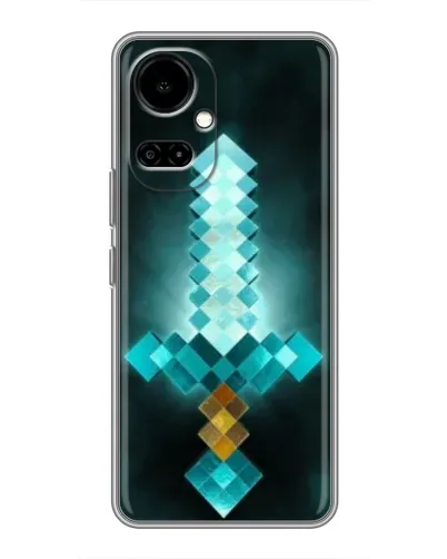Чехол для TECNO Camon 19 (CI6n) / 19 Pro (CI8n) с картинкой «Алмазный меч неон» Чехол для TECNO Camon 19 (CI6n) / 19 Pro (CI8n) с картинкой «Алмазный меч неон»