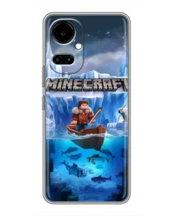 Чехол для TECNO Camon 19 (CI6n) / 19 Pro (CI8n) с картинкой «Minecraft ледяной мир»