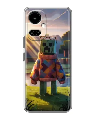 Чехол для TECNO Camon 19 (CI6n) / 19 Pro (CI8n) с картинкой «Крипер в свитере» Чехол для TECNO Camon 19 (CI6n) / 19 Pro (CI8n) с картинкой «Крипер в свитере»