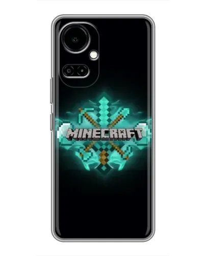 Чехол для TECNO Camon 19 (CI6n) / 19 Pro (CI8n) с картинкой «Minecraft Diamond лого» Чехол для TECNO Camon 19 (CI6n) / 19 Pro (CI8n) с картинкой «Minecraft Diamond лого»