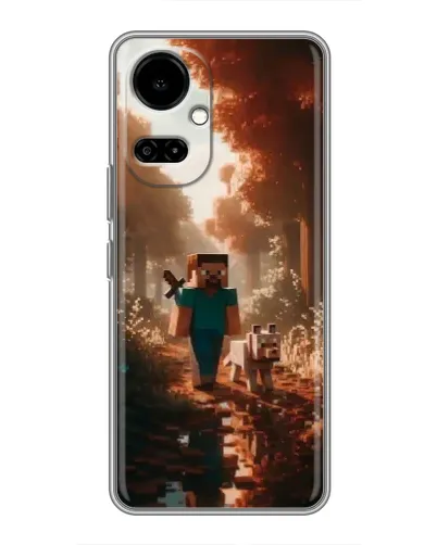 Чехол для TECNO Camon 19 (CI6n) / 19 Pro (CI8n) с картинкой «Стив в лесу» Чехол для TECNO Camon 19 (CI6n) / 19 Pro (CI8n) с картинкой «Стив в лесу»