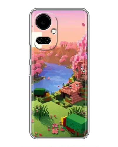 Чехол для TECNO Camon 19 (CI6n) / 19 Pro (CI8n) с картинкой «Розовое дерево Minecraft» Чехол для TECNO Camon 19 (CI6n) / 19 Pro (CI8n) с картинкой «Розовое дерево Minecraft»