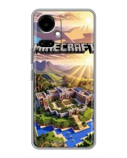 Чехол для TECNO Camon 19 (CI6n) / 19 Pro (CI8n) с картинкой «Minecraft панорама»