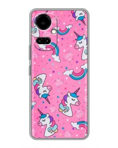 Чохол для TECNO Camon 19 (CI6n) / 19 Pro (CI8n) з картинкою «Unicorn паттерн рожевий»