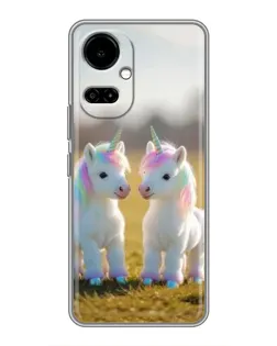 Чохол для TECNO Camon 19 (CI6n) / 19 Pro (CI8n) з картинкою «Пара єдинорогів»
