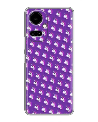 Чохол для TECNO Camon 19 (CI6n) / 19 Pro (CI8n) з картинкою «Єдинороги на фіолетовому»
