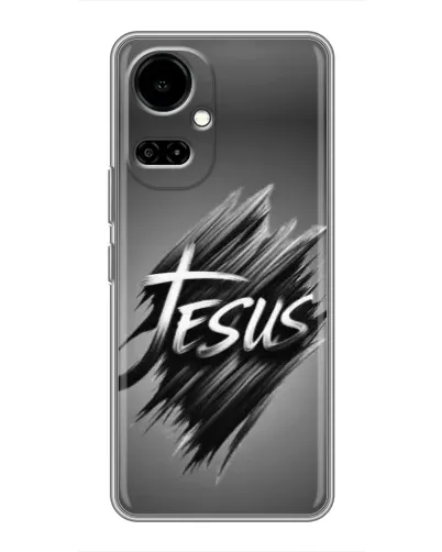 Чехол для TECNO Camon 19 (CI6n) / 19 Pro (CI8n) с картинкой «Надпись Jesus Graffiti»