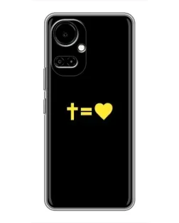 Чехол для TECNO Camon 19 (CI6n) / 19 Pro (CI8n) с картинкой «Сердце и Крест»