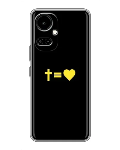 Чехол для TECNO Camon 19 (CI6n) / 19 Pro (CI8n) с картинкой «Сердце и Крест»