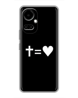 Чехол для TECNO Camon 19 (CI6n) / 19 Pro (CI8n) с картинкой «Крест и Сердце»