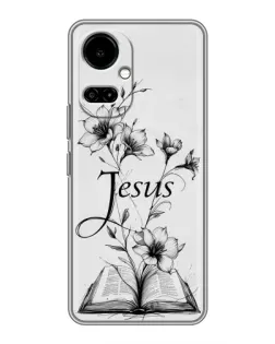 Чехол для TECNO Camon 19 (CI6n) / 19 Pro (CI8n) с картинкой «Цветы и Библия»