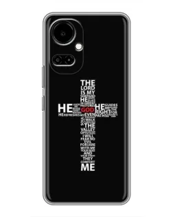 Чохол для TECNO Camon 19 (CI6n) / 19 Pro (CI8n) з картинкою «Текстовий хрест»