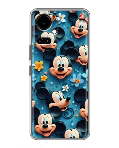 Чохол для TECNO Camon 19 (CI6n) / 19 Pro (CI8n) з картинкою «Паттерн Міккі та Мінні»