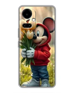 Чохол для TECNO Camon 19 (CI6n) / 19 Pro (CI8n) з картинкою «Міккі з тюльпанами»