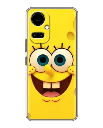 Чехол для TECNO Camon 19 (CI6n) / 19 Pro (CI8n) с картинкой «Губка Боб улыбка»