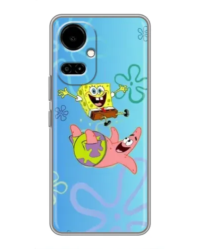 Чехол для TECNO Camon 19 (CI6n) / 19 Pro (CI8n) с картинкой «Спанч Боб и Патрик»