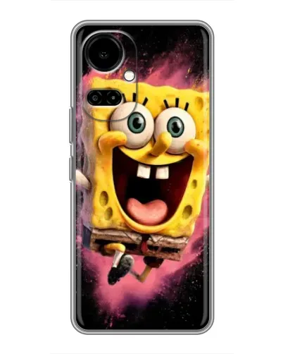 Чехол для TECNO Camon 19 (CI6n) / 19 Pro (CI8n) с картинкой «Взрывной Спанч Боб»
