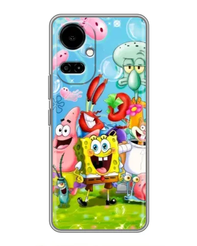 Чехол для TECNO Camon 19 (CI6n) / 19 Pro (CI8n) с картинкой «Губка Боб и друзья» Чехол для TECNO Camon 19 (CI6n) / 19 Pro (CI8n) с картинкой «Губка Боб и друзья»