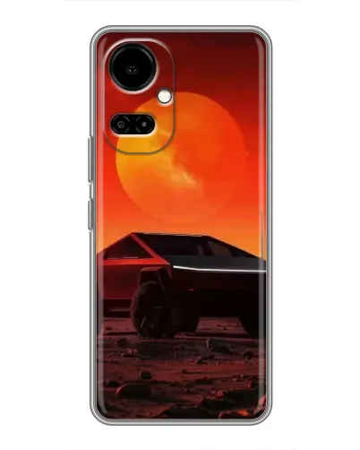 Чехол для TECNO Camon 19 (CI6n) / 19 Pro (CI8n) с картинкой «Cybertruck на Марсе»