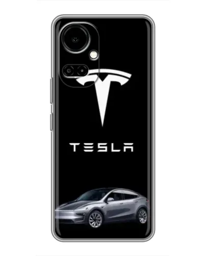 Чехол для TECNO Camon 19 (CI6n) / 19 Pro (CI8n) с картинкой «Tesla Model Y»