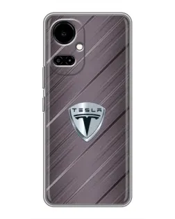 Чехол для TECNO Camon 19 (CI6n) / 19 Pro (CI8n) с картинкой «Металлическая текстура Tesla»