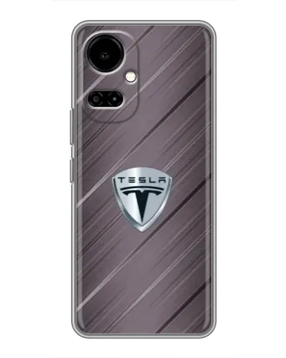 Чехол для TECNO Camon 19 (CI6n) / 19 Pro (CI8n) с картинкой «Металлическая текстура Tesla»