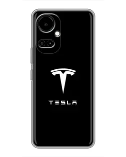 Чехол для TECNO Camon 19 (CI6n) / 19 Pro (CI8n) с картинкой «Tesla White Logo»