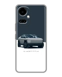 Чехол для TECNO Camon 19 (CI6n) / 19 Pro (CI8n) с картинкой «Серебристый Cybertruck Tesla»