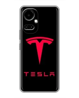 Чехол для TECNO Camon 19 (CI6n) / 19 Pro (CI8n) с картинкой «Tesla Red Logo»