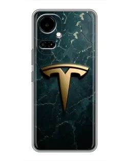 Чехол для TECNO Camon 19 (CI6n) / 19 Pro (CI8n) с картинкой «Мраморная Tesla Gold»