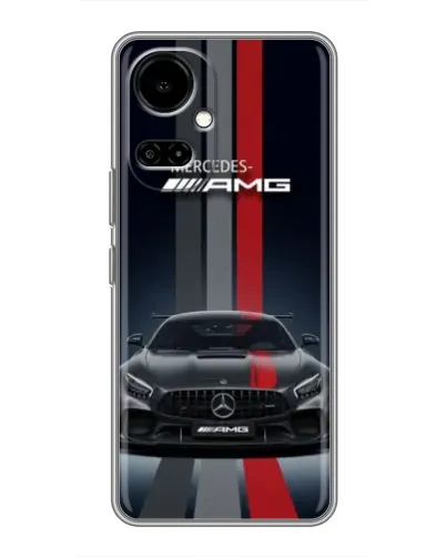 Чохол для TECNO Camon 19 (CI6n) / 19 Pro (CI8n) з картинкою «Mercedes — білий карбон»