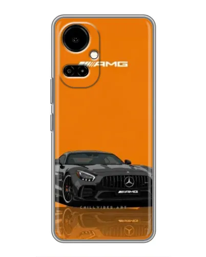 Чохол для TECNO Camon 19 (CI6n) / 19 Pro (CI8n) з картинкою «Помаранчевий Mercedes AMG»