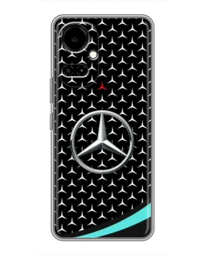 Чохол для TECNO Camon 19 (CI6n) / 19 Pro (CI8n) з картинкою «Mercedes — бірюзовий акцент»