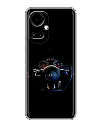 Чохол для TECNO Camon 19 (CI6n) / 19 Pro (CI8n) з картинкою «Салон Audi — кермо»