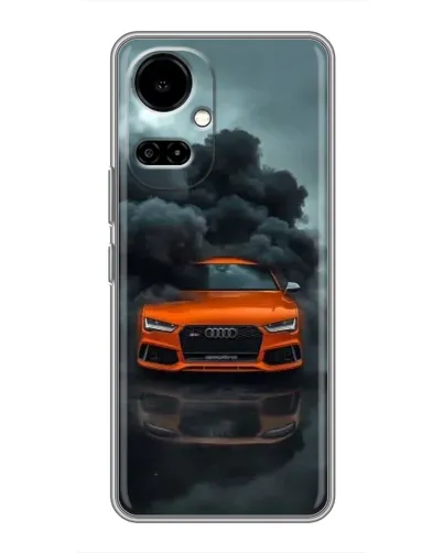 Чохол для TECNO Camon 19 (CI6n) / 19 Pro (CI8n) з картинкою «Audi у хмарах диму»