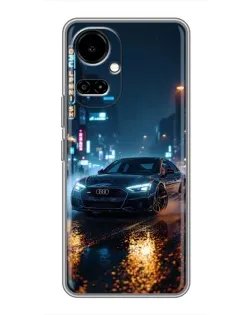Чохол для TECNO Camon 19 (CI6n) / 19 Pro (CI8n) з картинкою «Нічне місто та Audi»