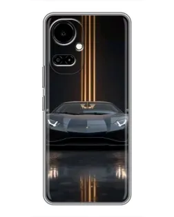 Чехол для TECNO Camon 19 (CI6n) / 19 Pro (CI8n) с картинкой «Lamborghini золотые линии»