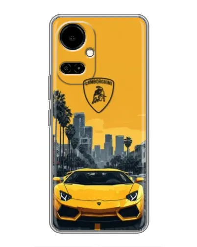 Чехол для TECNO Camon 19 (CI6n) / 19 Pro (CI8n) с картинкой «Желтый Lamborghini город» Чехол для TECNO Camon 19 (CI6n) / 19 Pro (CI8n) с картинкой «Желтый Lamborghini город»