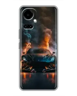 Чехол для TECNO Camon 19 (CI6n) / 19 Pro (CI8n) с картинкой «Lamborghini дымная эстетика»