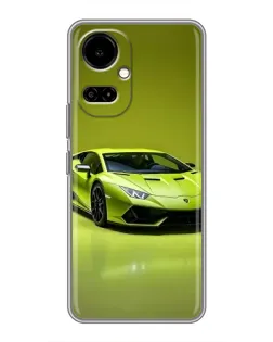 Чехол для TECNO Camon 19 (CI6n) / 19 Pro (CI8n) с картинкой «Салатовый Lamborghini Huracan»