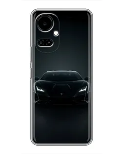 Чехол для TECNO Camon 19 (CI6n) / 19 Pro (CI8n) с картинкой «Черный Lamborghini Aventador»