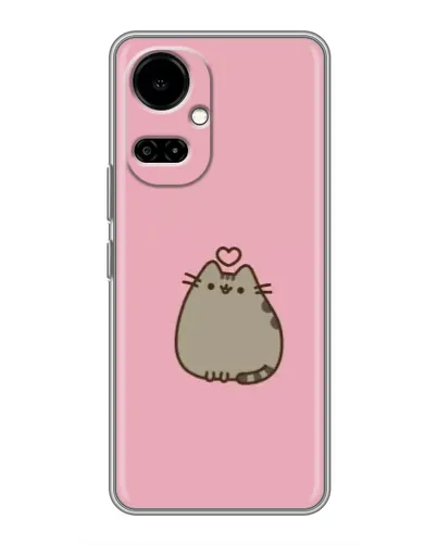 Чехол для TECNO Camon 19 (CI6n) / 19 Pro (CI8n) с картинкой «Pusheen сердце»