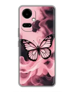 Чехол для TECNO Camon 19 (CI6n) / 19 Pro (CI8n) с картинкой «Бабочка в дыму» Чехол для TECNO Camon 19 (CI6n) / 19 Pro (CI8n) с картинкой «Бабочка в дыму»