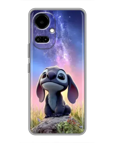 Чехол для TECNO Camon 19 (CI6n) / 19 Pro (CI8n) с картинкой «Стич на рассвете»