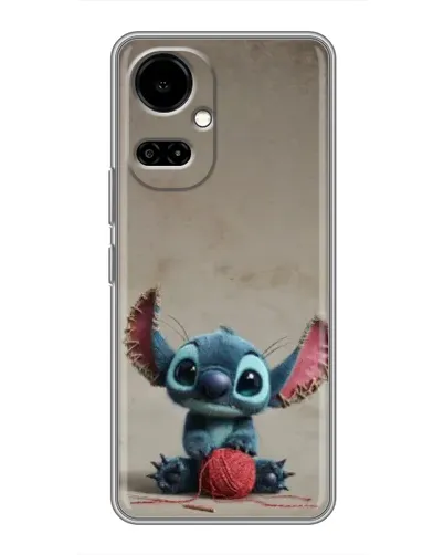 Чехол для TECNO Camon 19 (CI6n) / 19 Pro (CI8n) с картинкой «Стич на коричневом фоне»