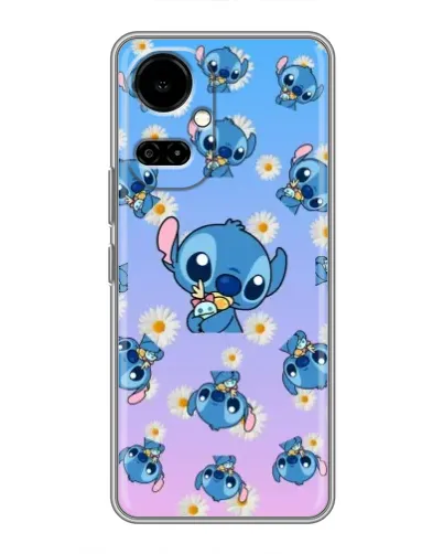 Чехол для TECNO Camon 19 (CI6n) / 19 Pro (CI8n) с картинкой «Паттерн со Стичем»